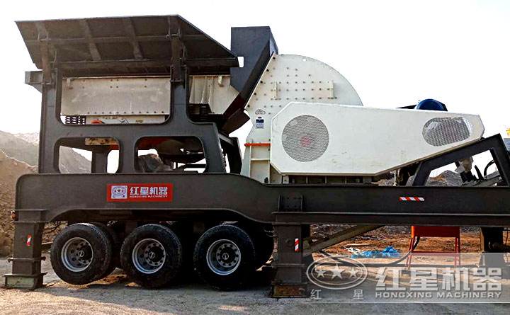 紅星移動錘式破碎機(jī)，高產(chǎn)量