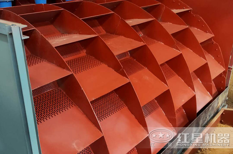 洗砂機(jī)篩網(wǎng)細(xì)節(jié)，篩出石粉、雜質(zhì)