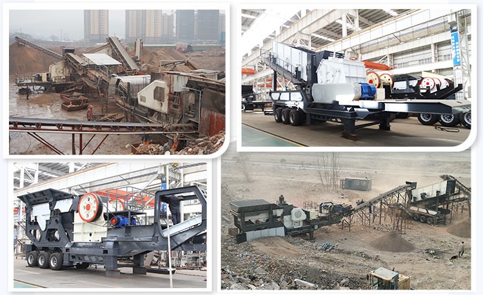 可移動式建筑垃圾破碎機(jī)現(xiàn)場