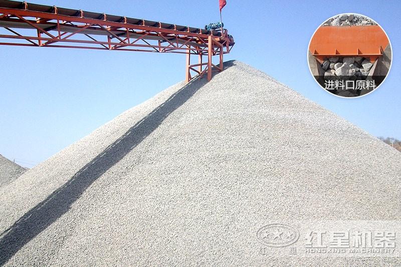 山東打石頭現(xiàn)場，物料展示