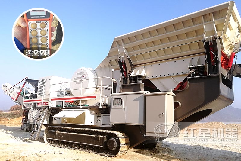 移動式石頭破碎機(jī)現(xiàn)場