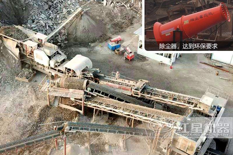 建筑垃圾俯視全景，達(dá)到環(huán)保要求