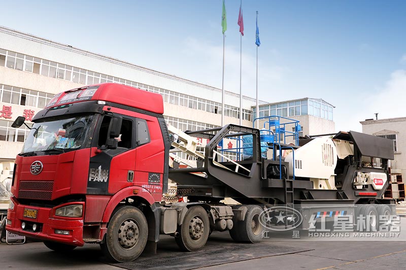 輪胎移動(dòng)破碎機(jī)發(fā)貨中，歡迎來廠參觀