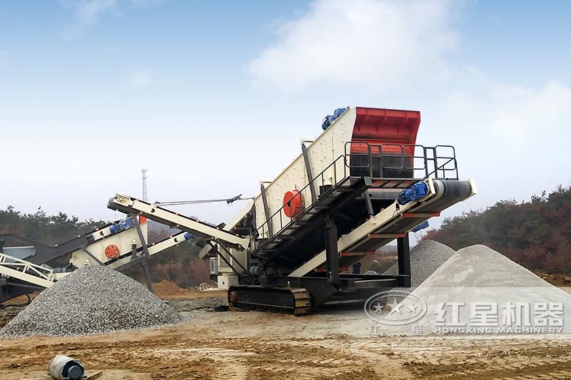 移動(dòng)式打石子設(shè)備現(xiàn)場(chǎng)